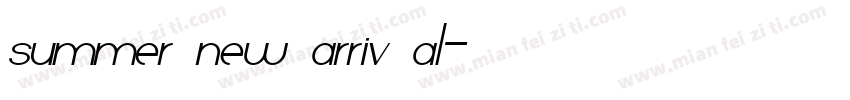 summer new arriv al字体转换